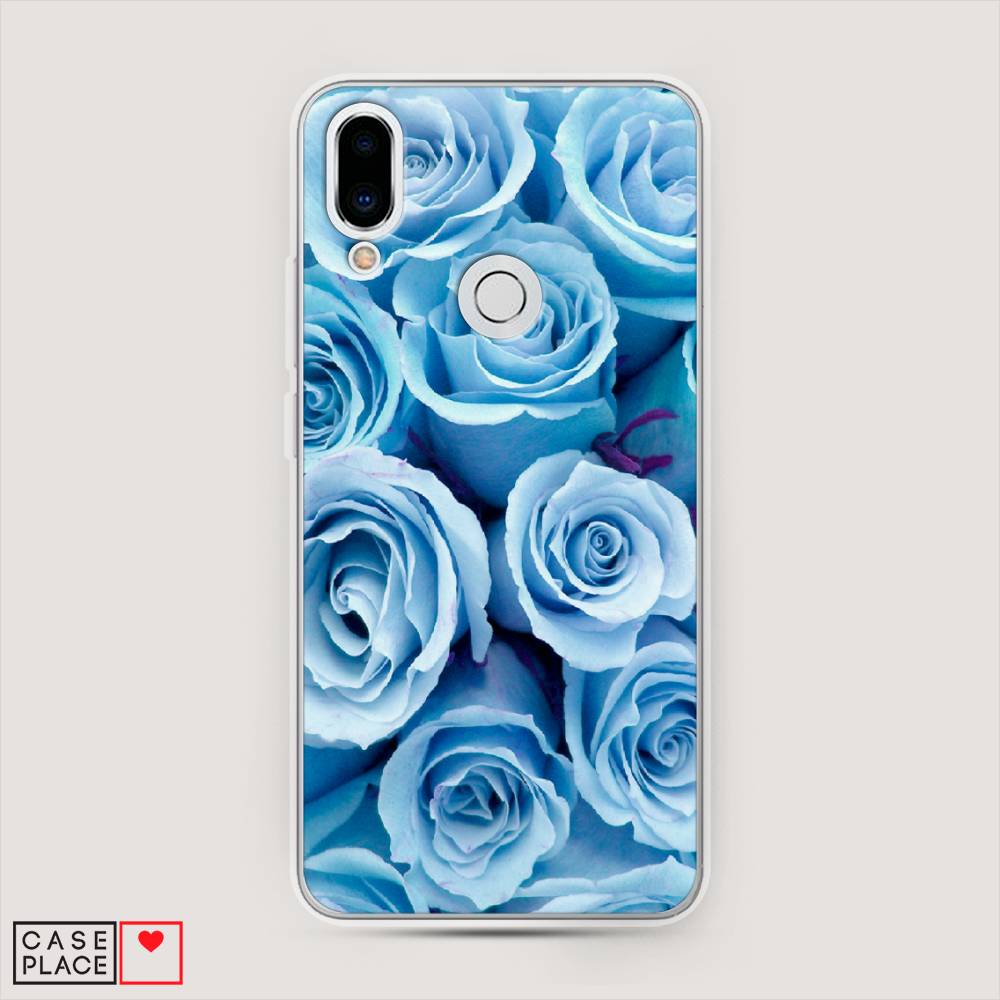 

Чехол Awog на Meizu Note 9 "Лазурные розы", Голубой, 73350-8