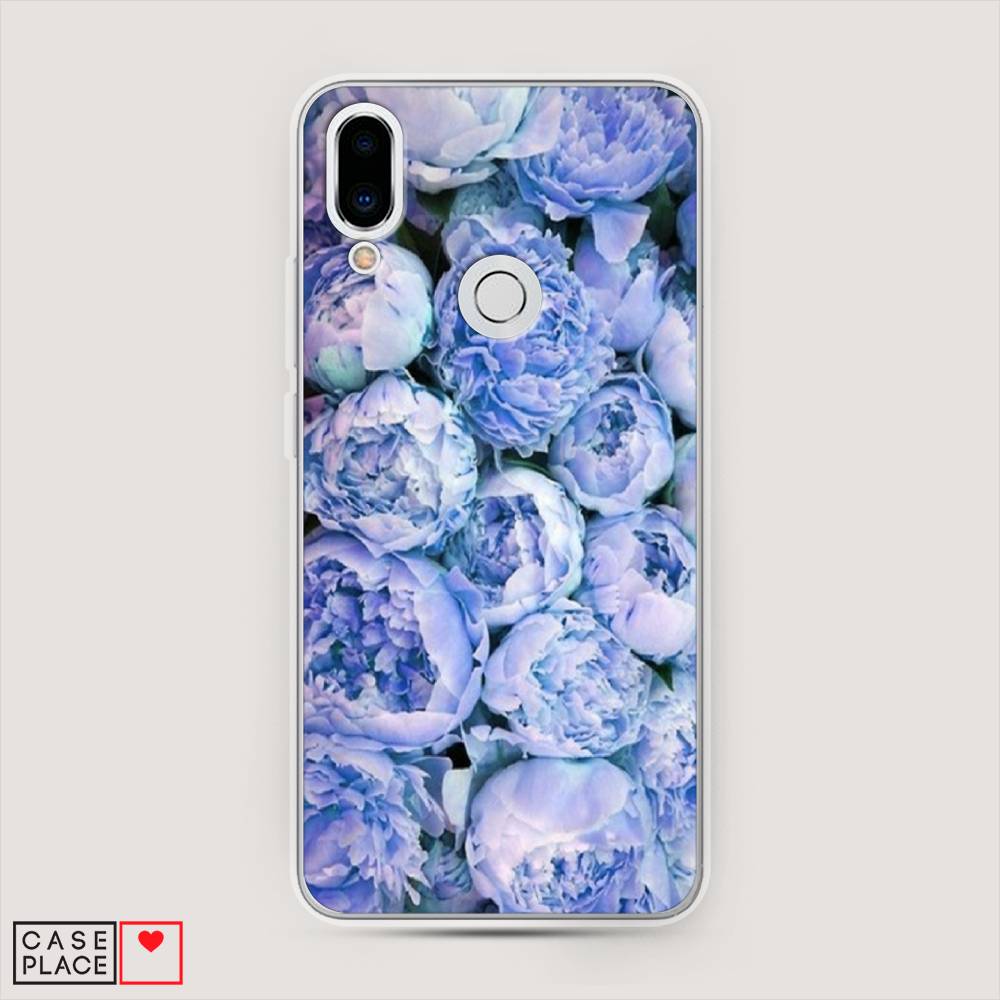 

Чехол Awog на Meizu Note 9 "Пионы голубые", Голубой, 73350-8