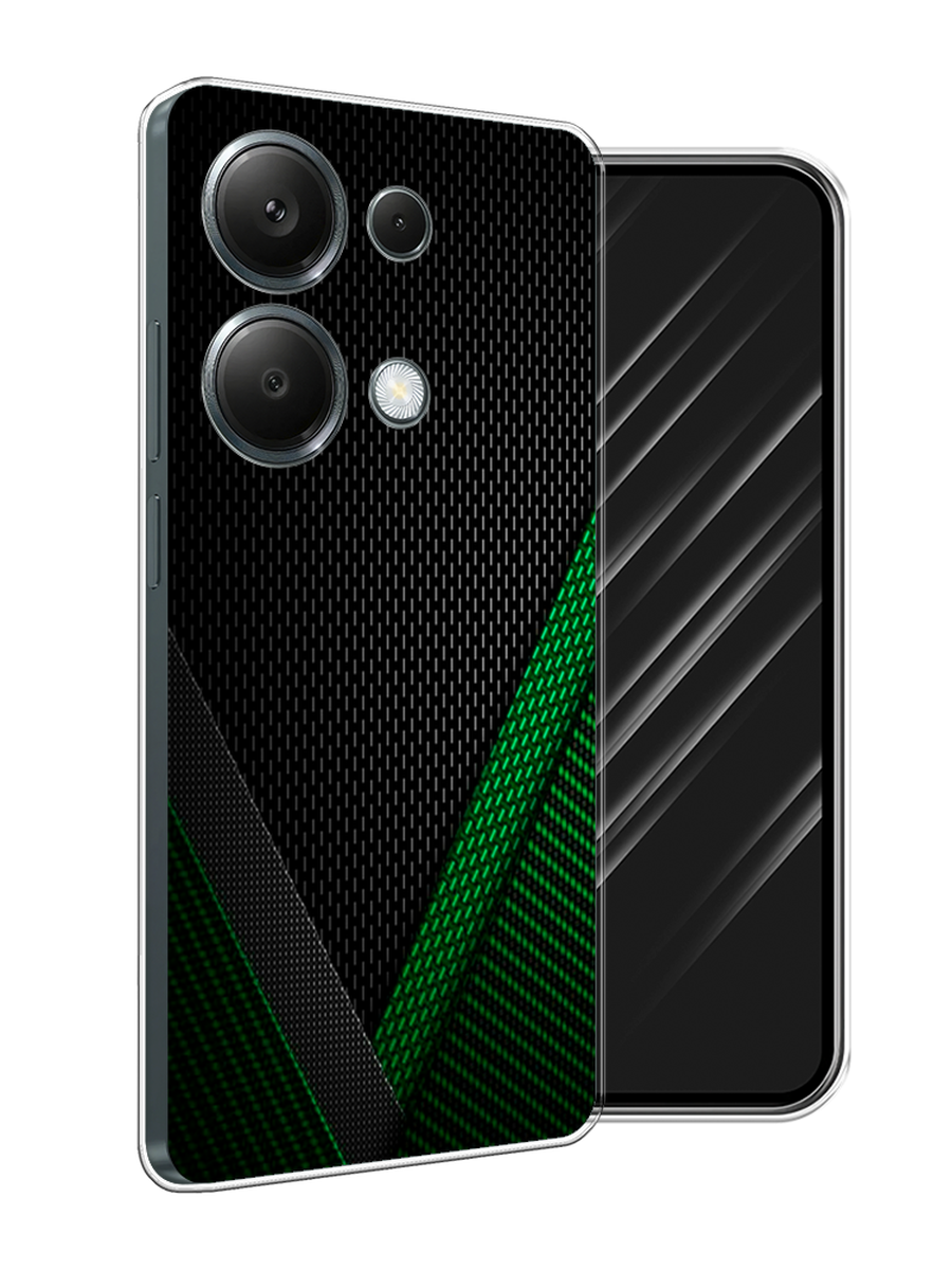 

Чехол Awog на Xiaomi Redmi Note 13 Pro 4G "Зеленый карбон", Черный;зеленый, 321650-1