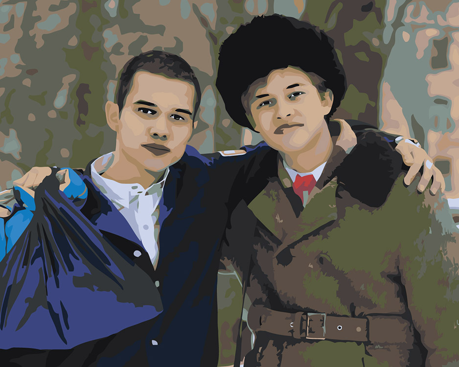 

Картина по номерам Цветное Сериал Слово пацана Марат и Андрей