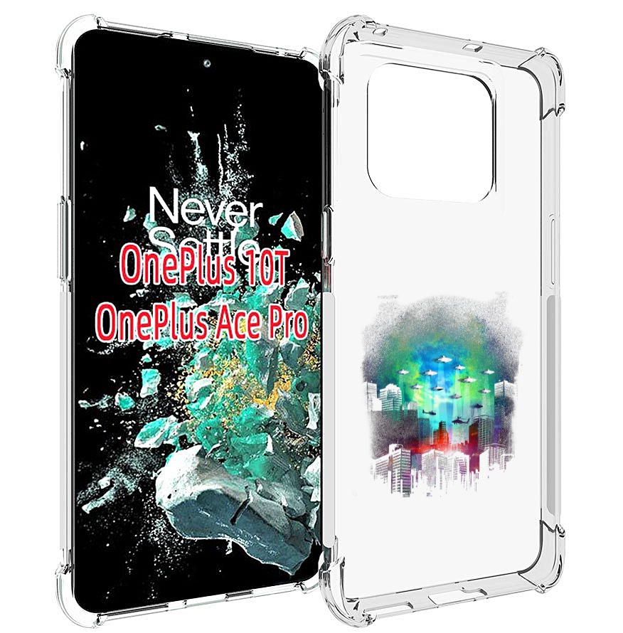 

Чехол MyPads город в свечении для OnePlus 10T, Прозрачный, Tocco