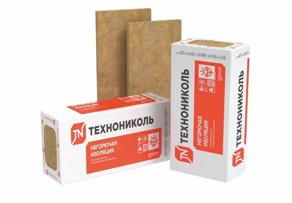 Базальтовая вата ТехноНиколь ТехноФас Оптима, 120кг/м³ 1200x600x50x6, 0,216м³/уп