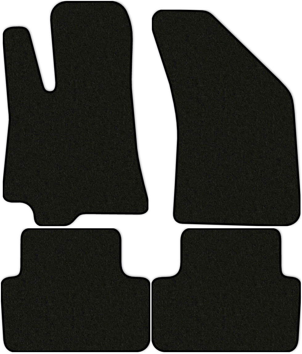 фото Коврики в салон классик для chevrolet lanos 2005 - 2009, 4 шт. черный, текстиль allmone