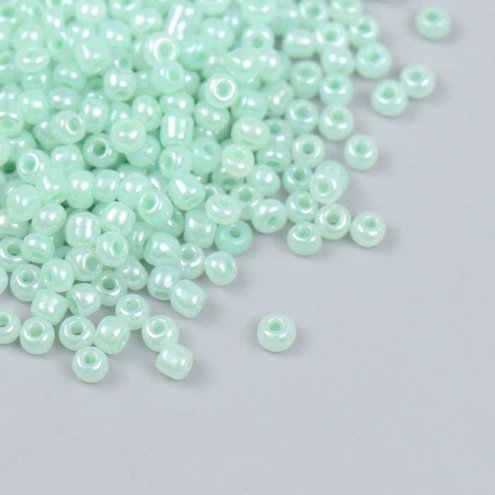 

Бисер арт. 9765252, размер 6/0, бледно-зелёный перламутр, 450 гр, Зеленый