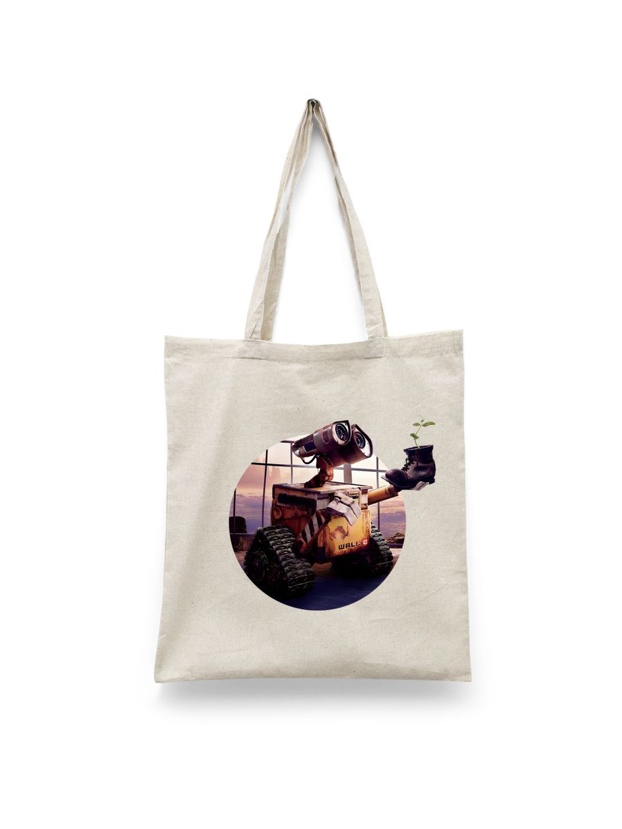 

Шоппер унисекс Каждому Своё Валли/WALL-E/Мультфильм MUVL2 белый, Валли/WALL-E/Мультфильм MUVL2