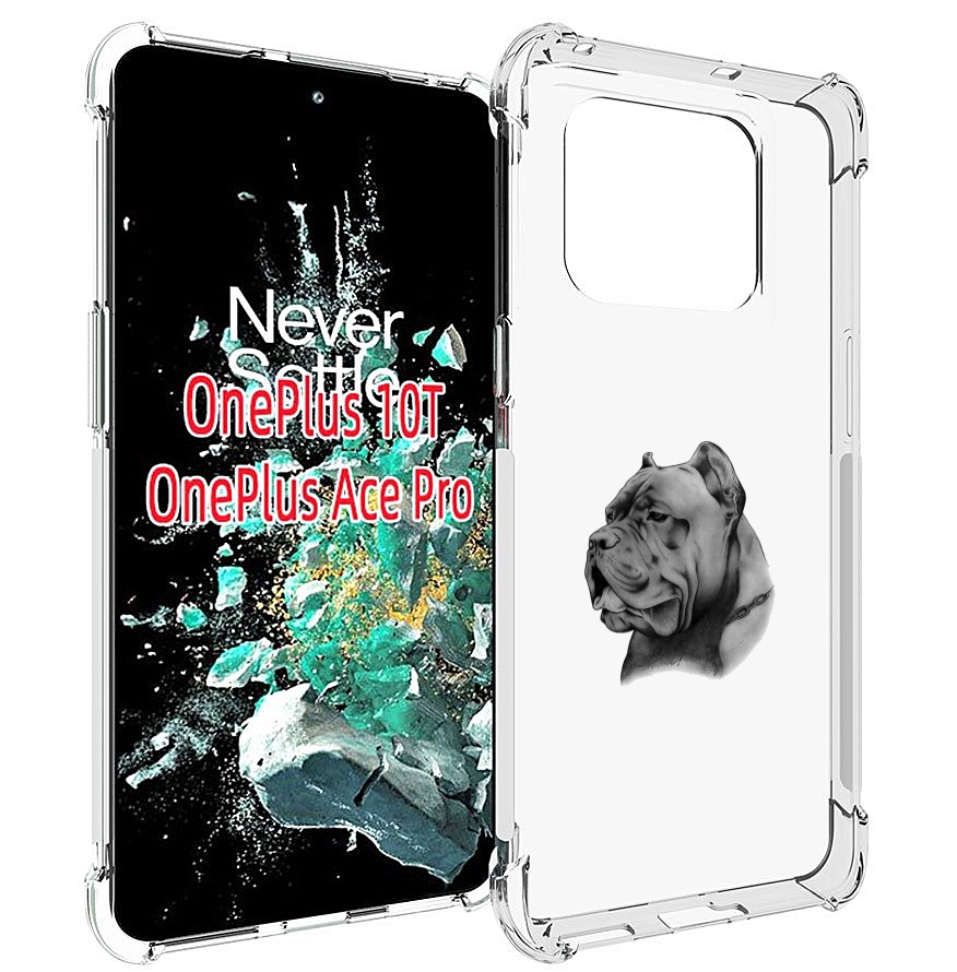 

Чехол MyPads грозный бульдог для OnePlus 10T, Прозрачный, Tocco