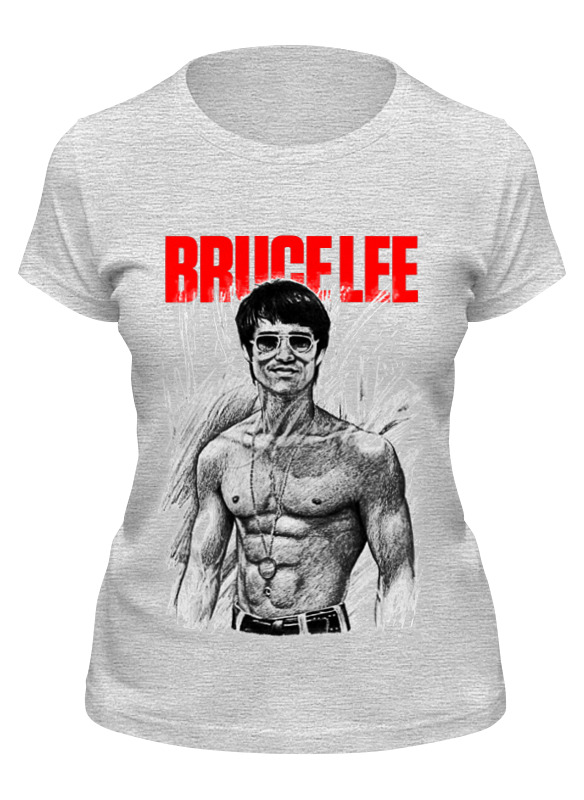 

Футболка женская Printio Bruce lee серая L, Серый, Bruce lee