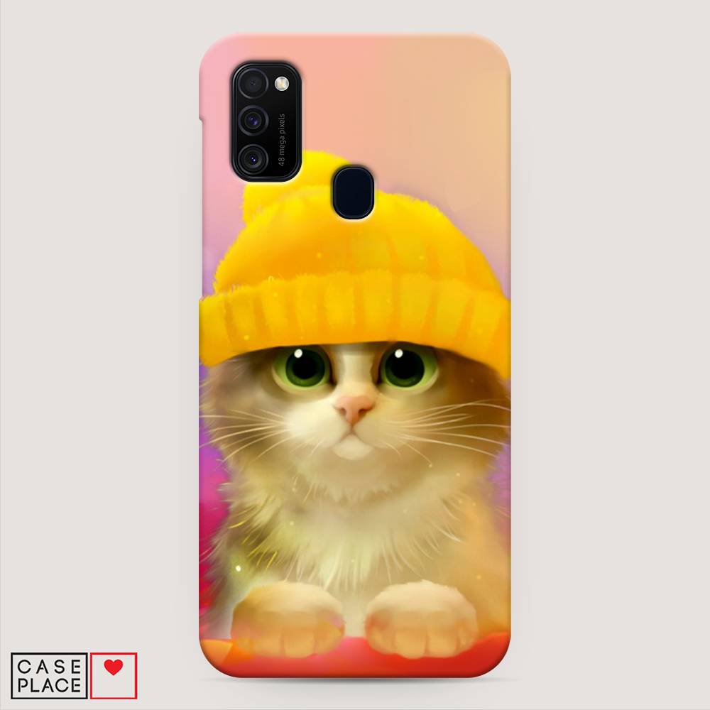 

Пластиковый чехол "Котенок в желтой шапке" на Samsung Galaxy M30s, 29820-1