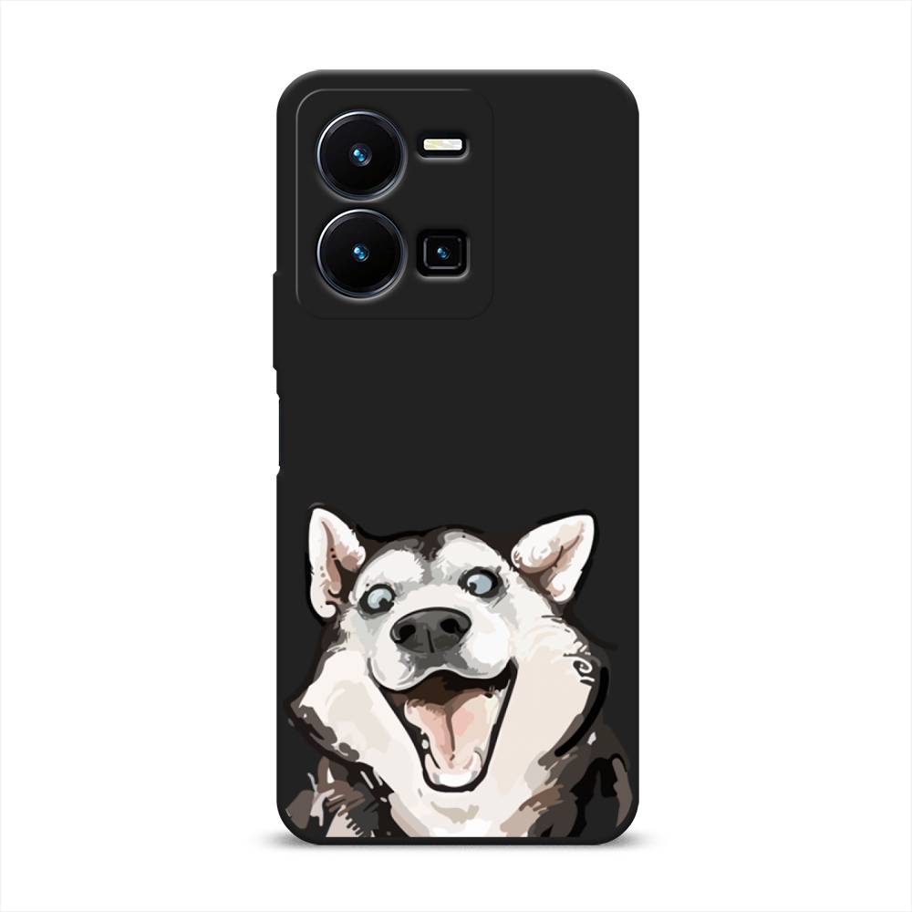 

Чехол Awog на Vivo Y35 "Радостный хаски", Белый;голубой;черный, 267252-1