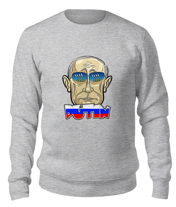 

Свитшот унисекс Printio Putin серый M, Putin