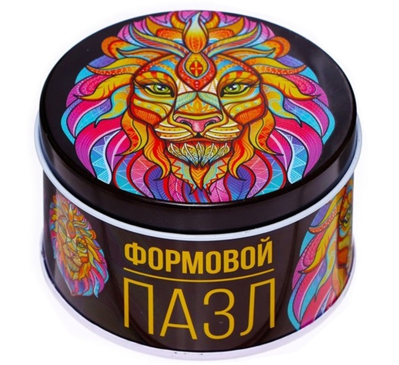 

Фигурные пазлы Puzzle Time в металлической коробке "Сказочный лев", 76 деталей