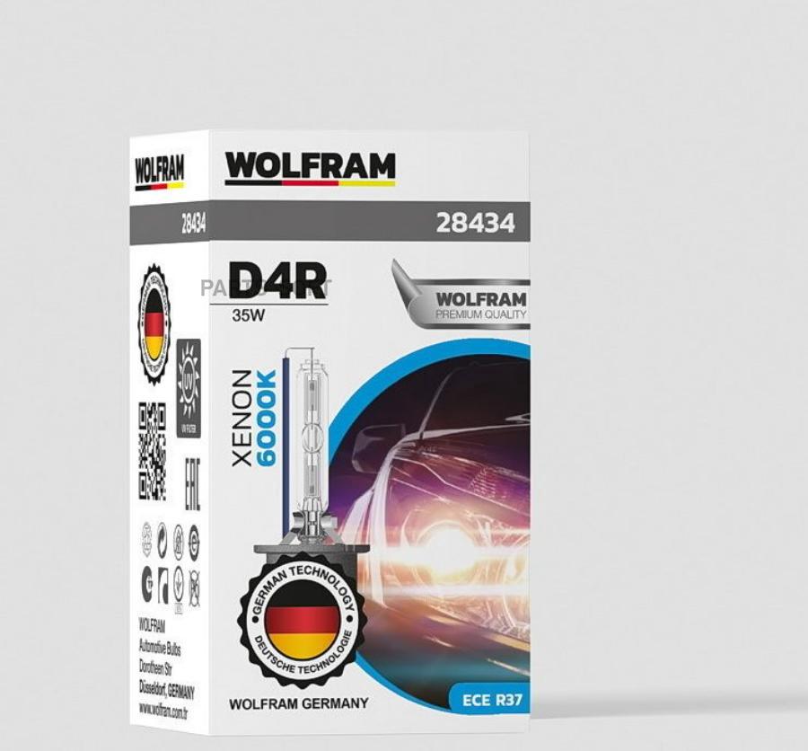 Лампа Ксеноновая D4r 6000k Wolfram Xenon White Vision 1 Шт. 28434 WOLFRAM арт. 28434