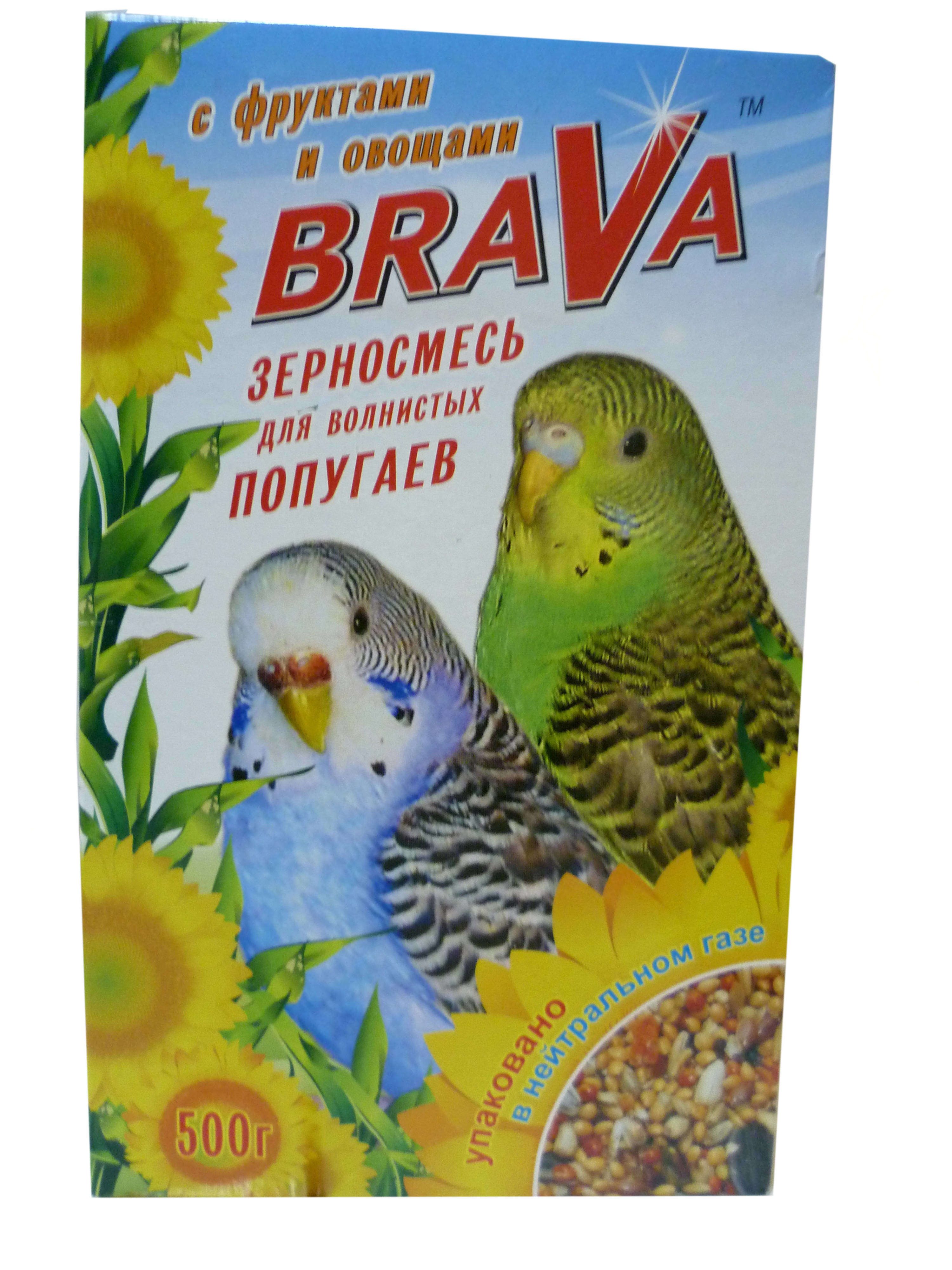 

Сухой корм для попугаев Brava с фруктами и овощами, 500 г