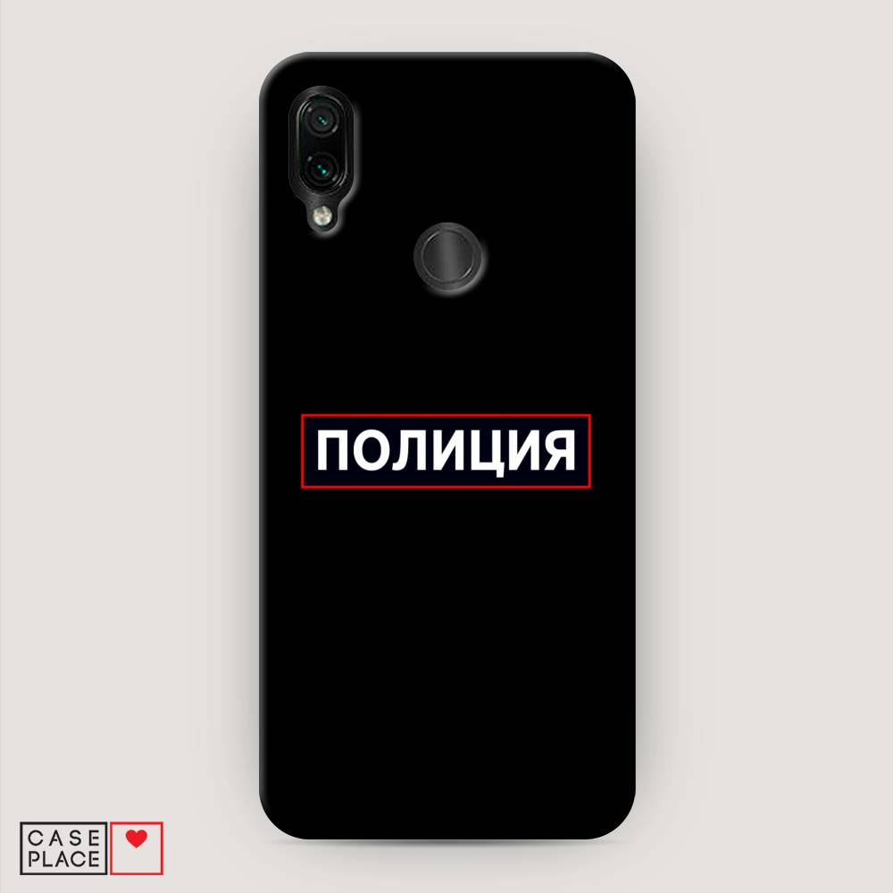 фото Пластиковый чехол "police logo" на xiaomi redmi 7 awog