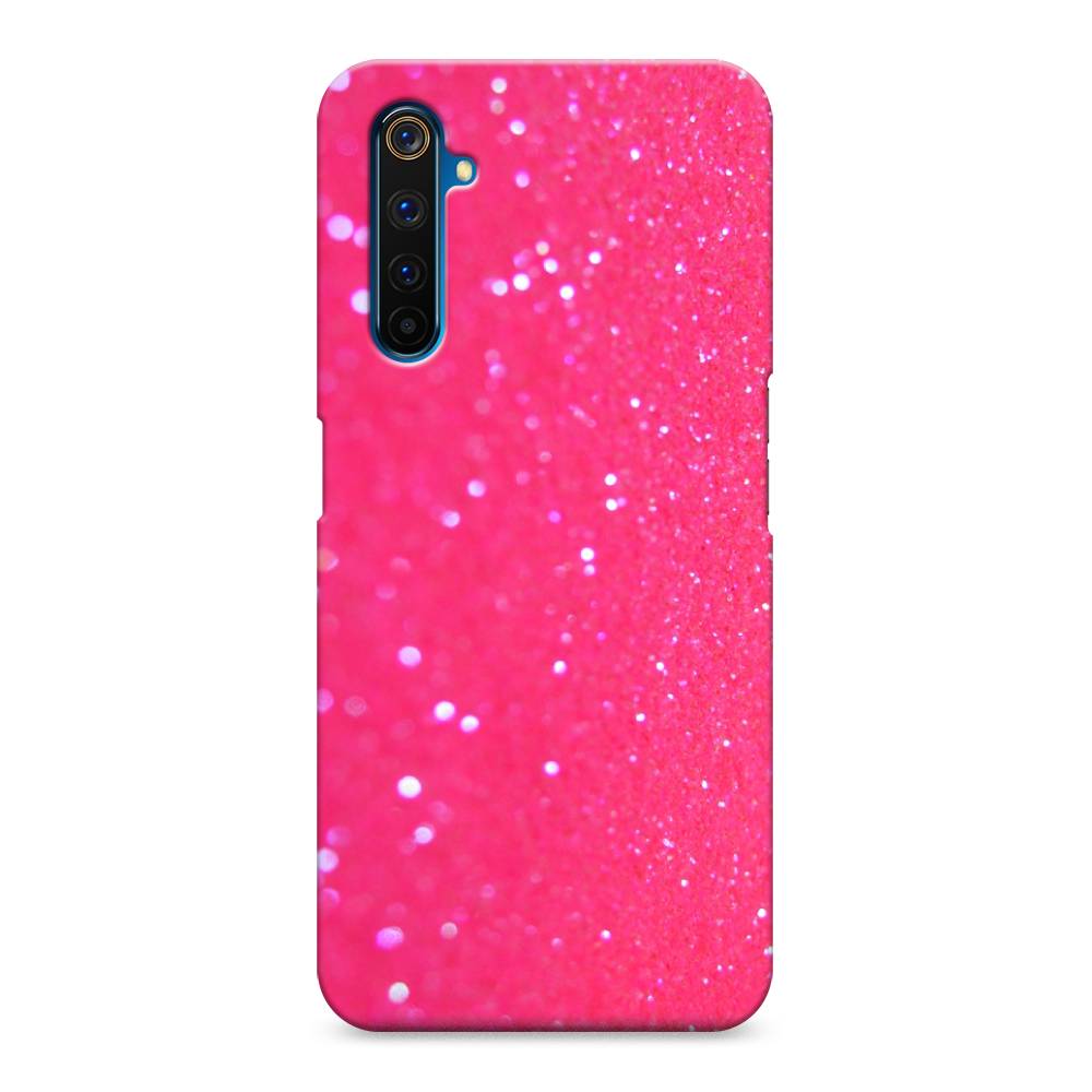 

Пластиковый чехол "Малиновые блестки рисунок" на Realme 6 Pro