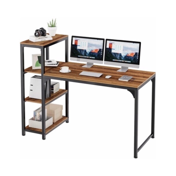 

Стол письменный со стеллажом EUREKA ZX-SH140A-RW Reclaimed Wood, Черный;коричневый, ZX-SH140A-RW