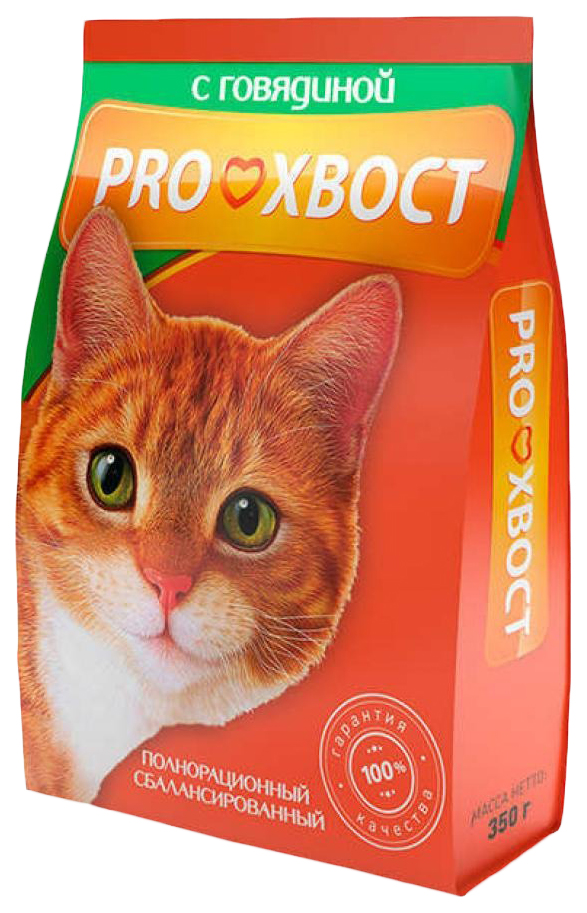 

Сухой корм для кошек ProХвост, говядина, 350 г