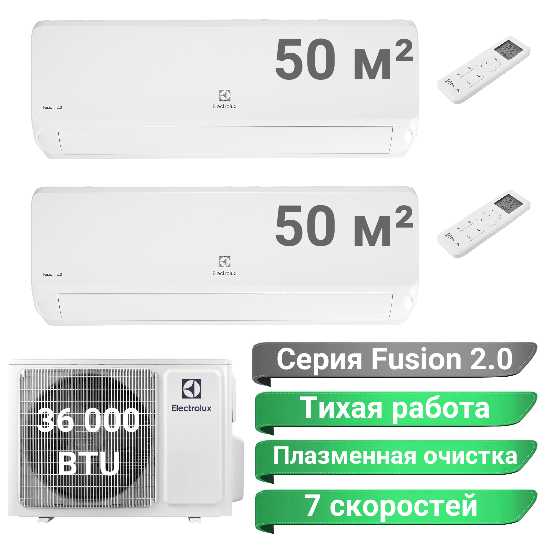 

Мульти сплит-система Electrolux Fusion 2.0, EACO/I-36 FMI-4/N8_ERP