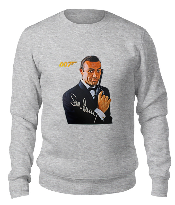 

Свитшот унисекс Printio James bond серый S, James bond