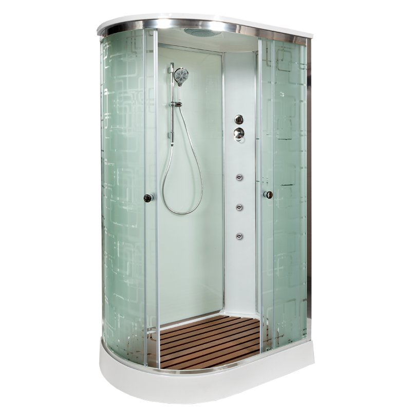 

Душевая кабина Deto Em EM1512 R гм 120 x 80 см, с крышей, с гидромассажем EM1512RGM, EM1512RGM
