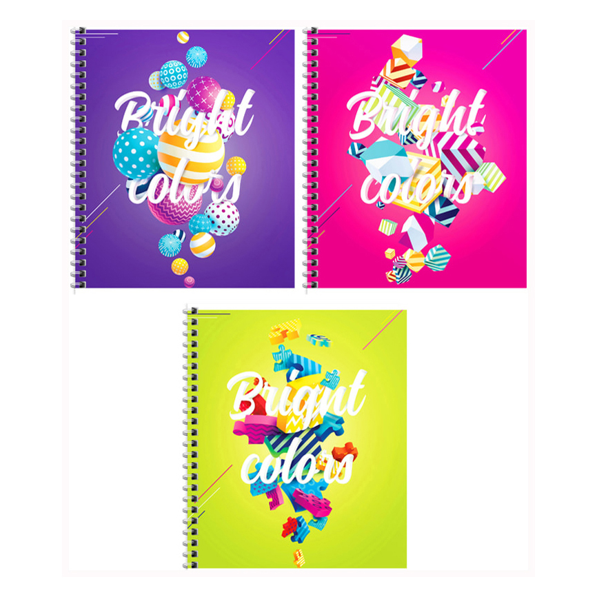 

Тетрадь общая ArtSpace Стиль Bright Colors 48 листов А5 скрепка клетка в ассортименте