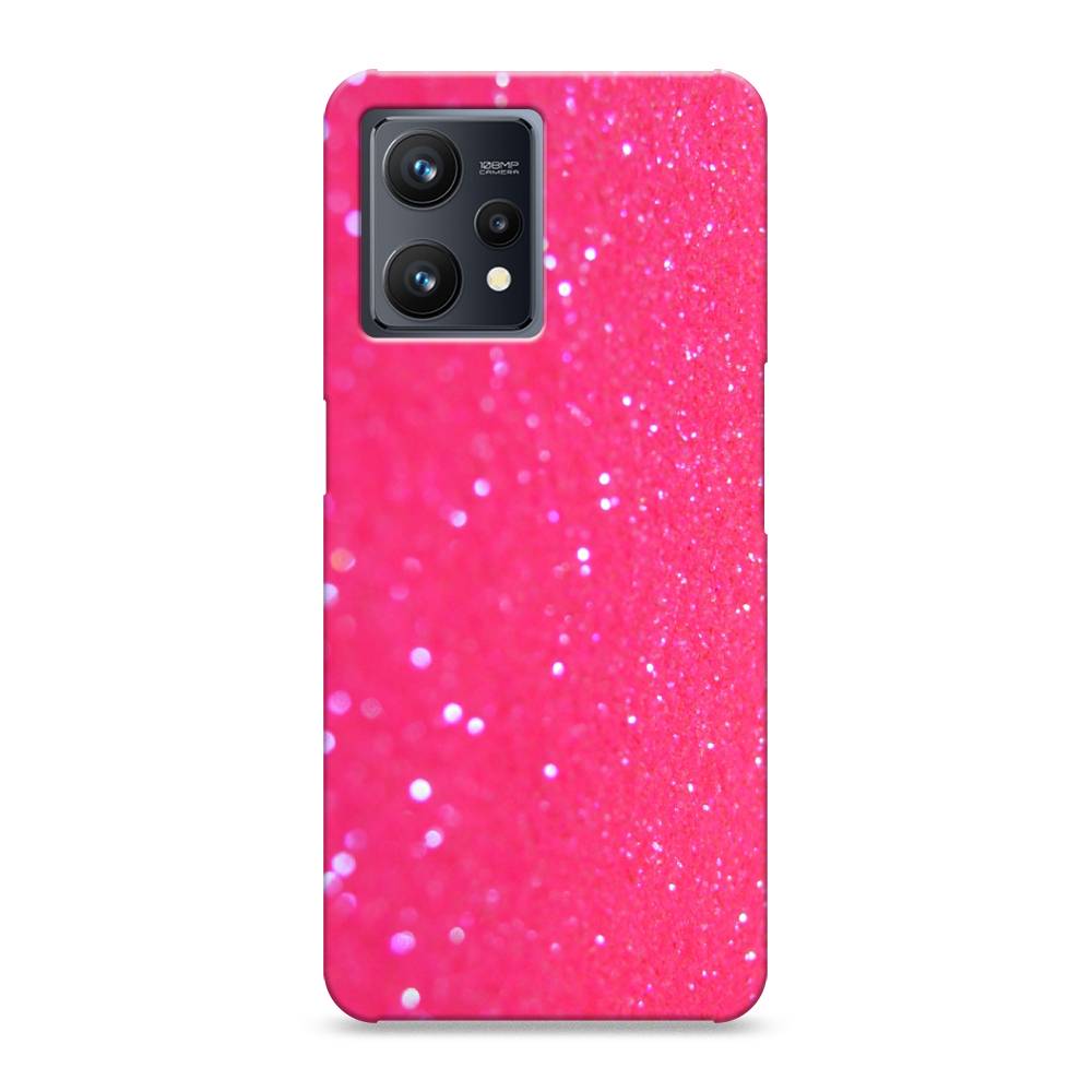 

Пластиковый чехол "Малиновые блестки рисунок" на Realme 9 Pro Plus