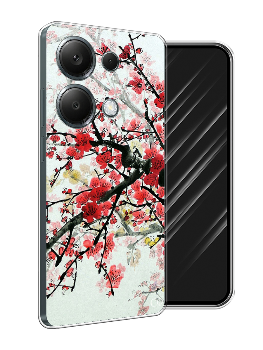

Чехол Awog на Xiaomi Redmi Note 13 Pro 4G "Сакура", Розовый;черный, 321650-1