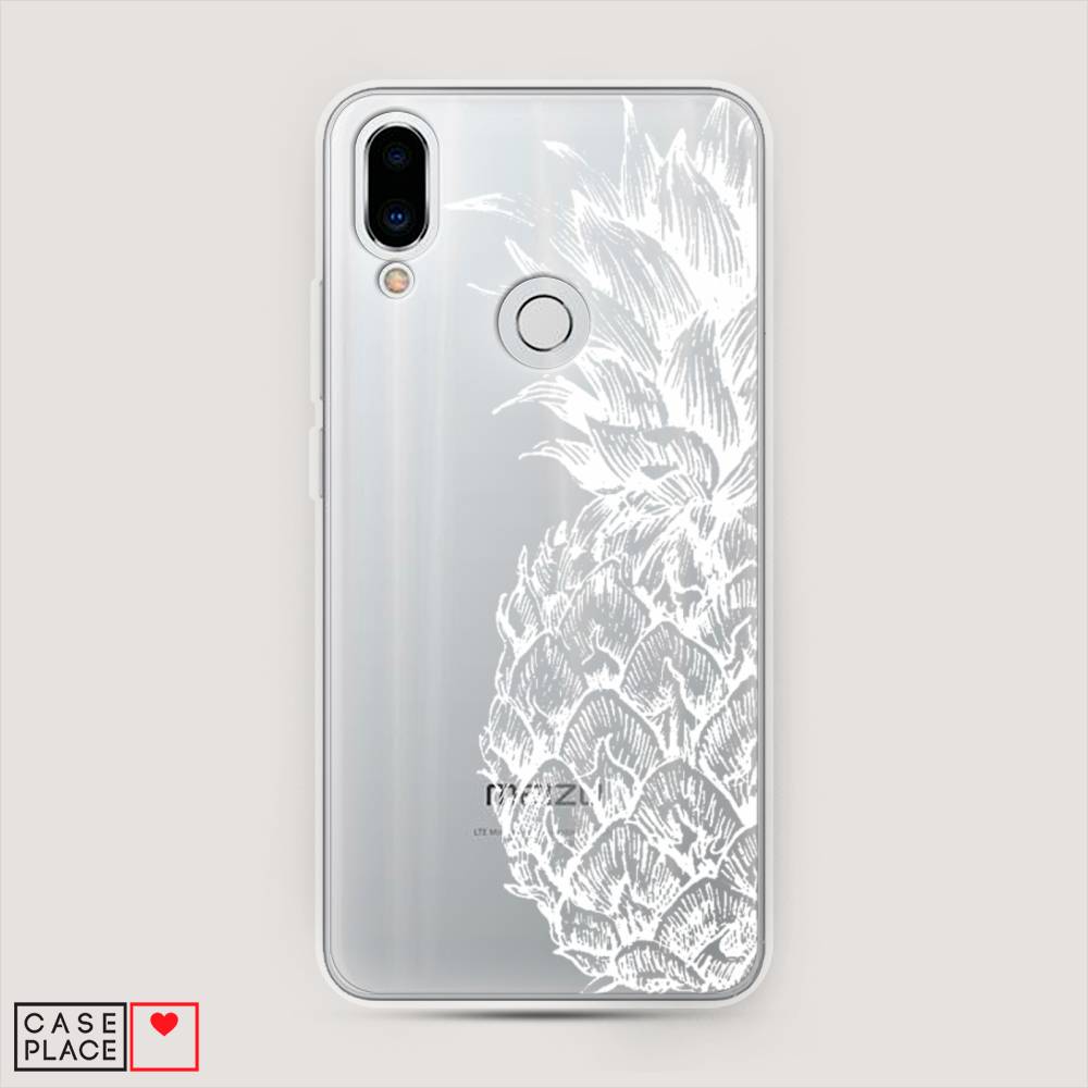 фото Чехол awog "ананас графика белая" для meizu note 9