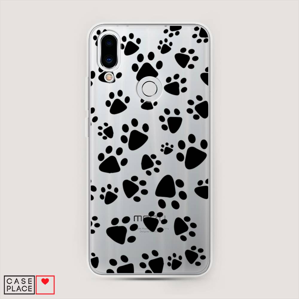 

Чехол Awog на Meizu Note 9 "Лапки черные", Черный, 73350-2