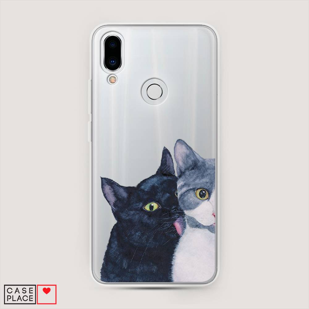 

Чехол Awog на Meizu Note 9 "Кошачья любовь", Синий, 73350-1