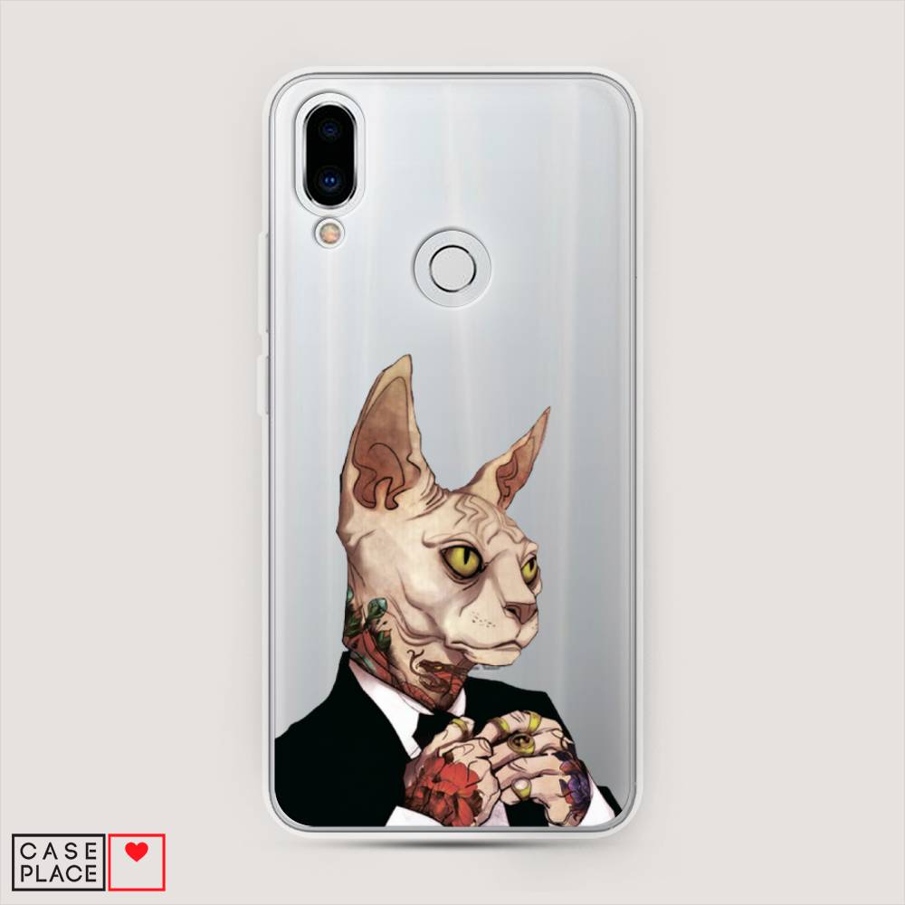 

Чехол Awog на Meizu Note 9 "Татуированный сфинкс", Бежевый;черный;красный, 73350-7