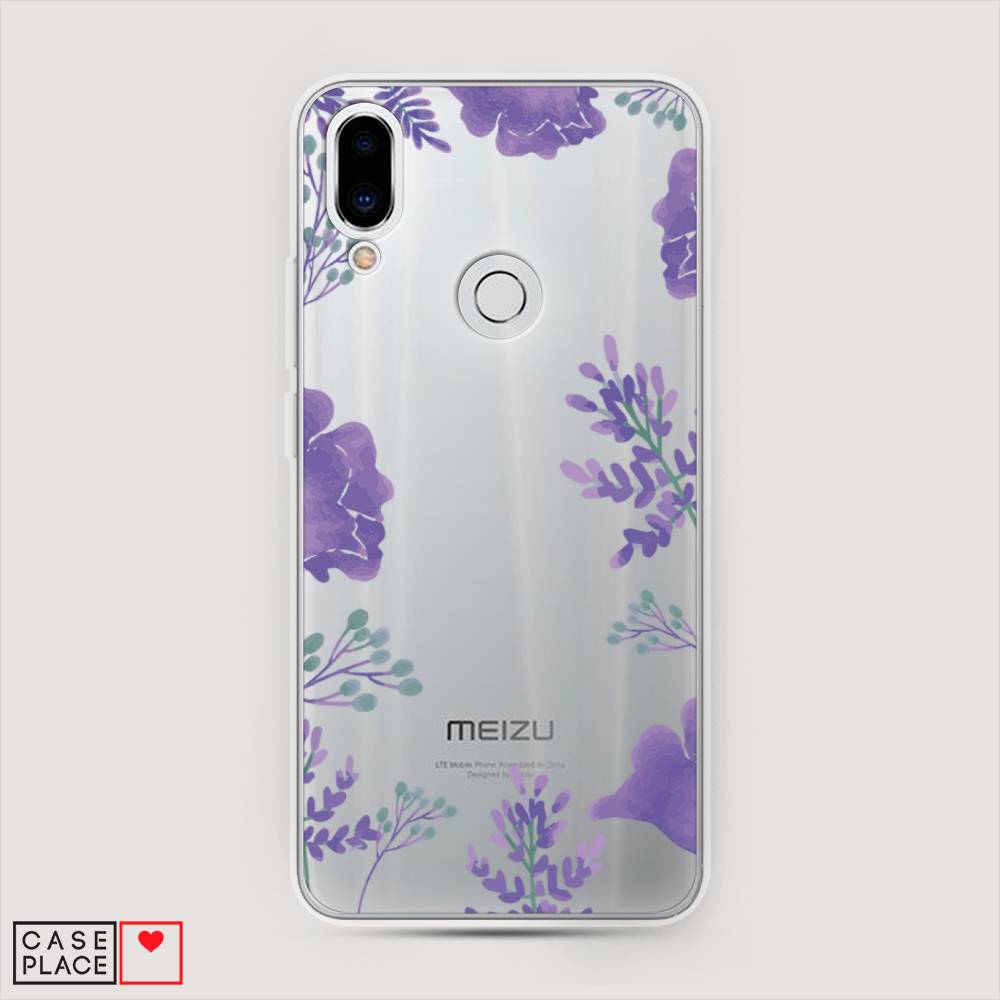 

Чехол Awog на Meizu Note 9 "Сиреневая цветочная рамка", Прозрачный;фиолетовый, 73350-8
