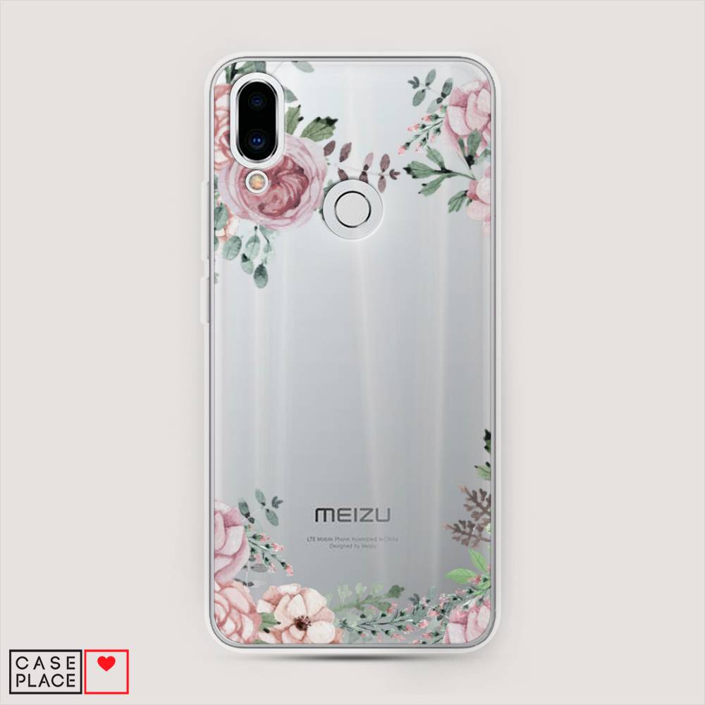 

Чехол Awog на Meizu Note 9 "Нежные розы акварель", Прозрачный;розовый;зеленый, 73350-8