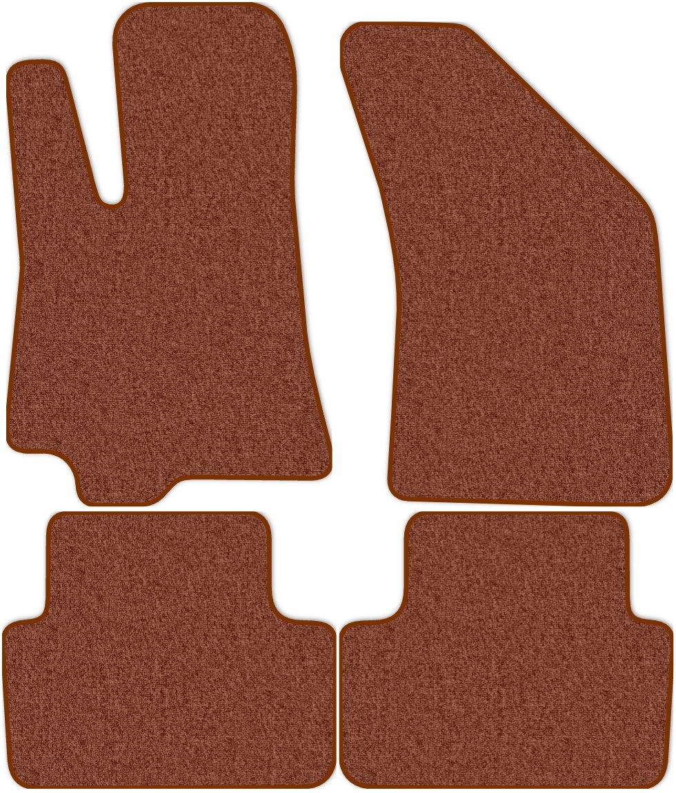фото Коврики в салон комфорт для chevrolet lanos 2005 - 2009, 4 шт. коричневый, текстиль allmone
