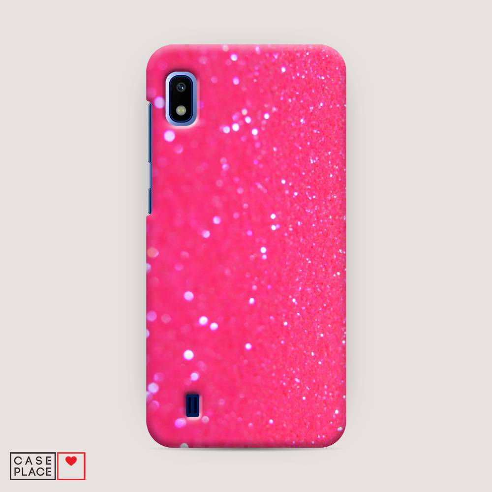 

Пластиковый чехол "Малиновые блестки рисунок" на Samsung Galaxy A10