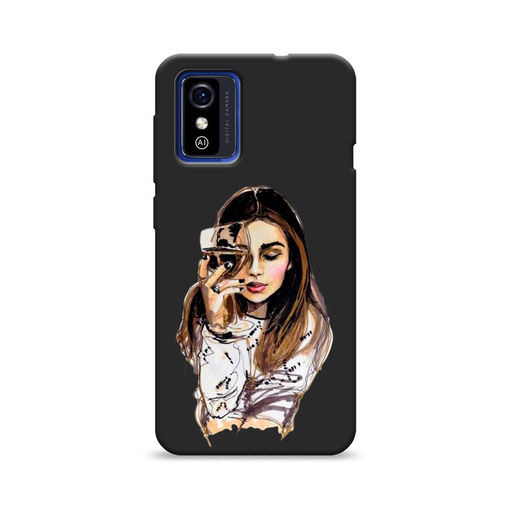

Чехол Awog на ZTE Blade L9 / ЗТЕ Блэйд L9 "Девушка с бокалом", Разноцветный, 135252-1