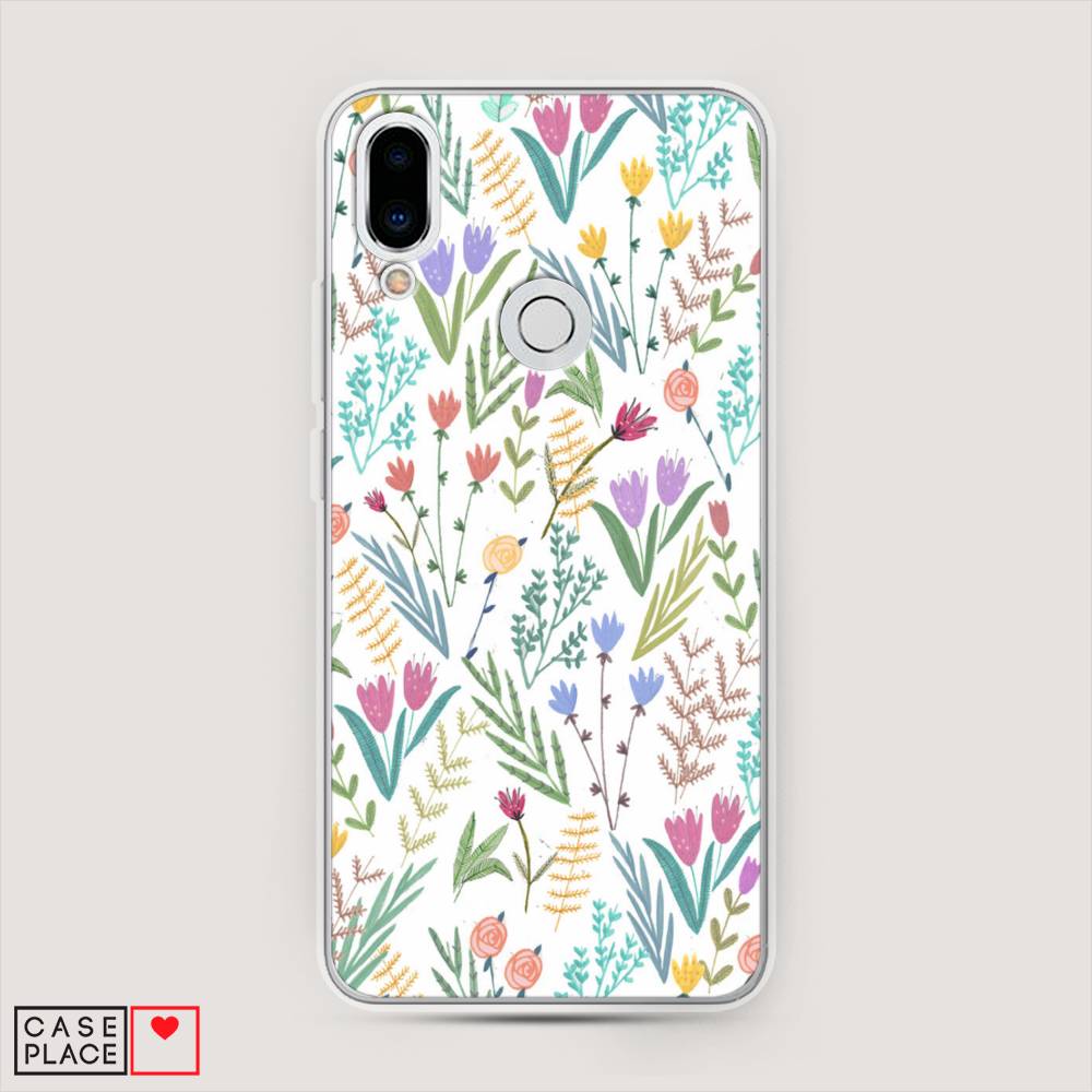 

Чехол Awog на Meizu Note 9 "Полевые цветы рисунок", Белый;зеленый, 73350-8