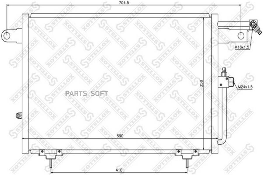 

STELLOX Радиатор кондиционера STELLOX 1045007sx