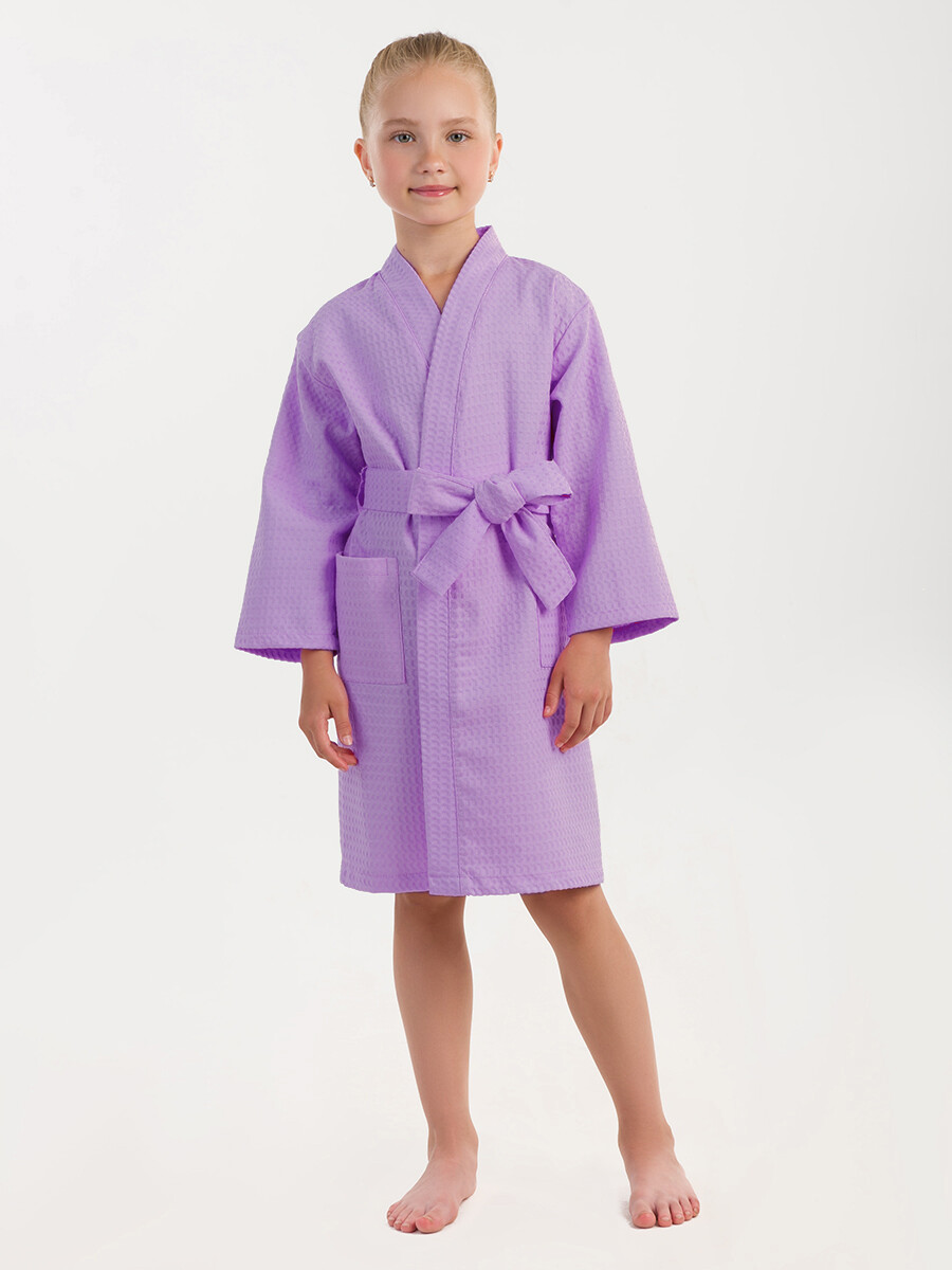 фото Халат для девочек bio-textiles nvkd цв. фиолетовый р. 158