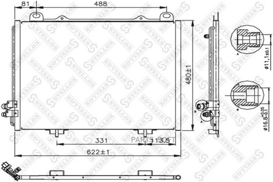 

STELLOX Радиатор кондиционера STELLOX 1045009sx