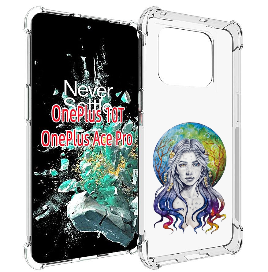 

Чехол MyPads девушка с красивыми волосами для OnePlus 10T, Прозрачный, Tocco