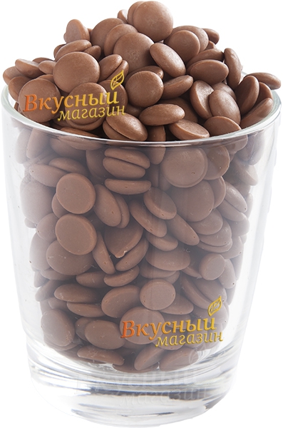фото Шоколад молочный 37,8% какао для фонтанов в галетах barry callebaut, 500 гр.