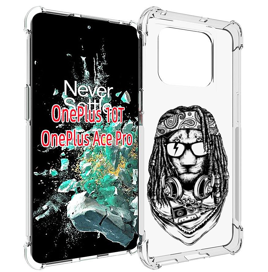 

Чехол MyPads дреды льва для OnePlus 10T, Прозрачный, Tocco