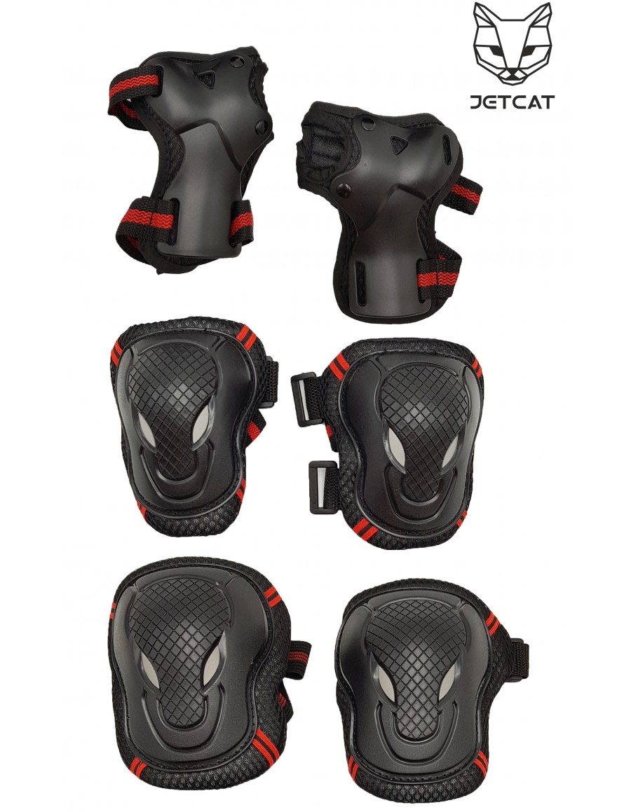 фото Защита jetcat sport 6 (6 предметов - локти + колени + на ладони) (m (4-11 лет), black)