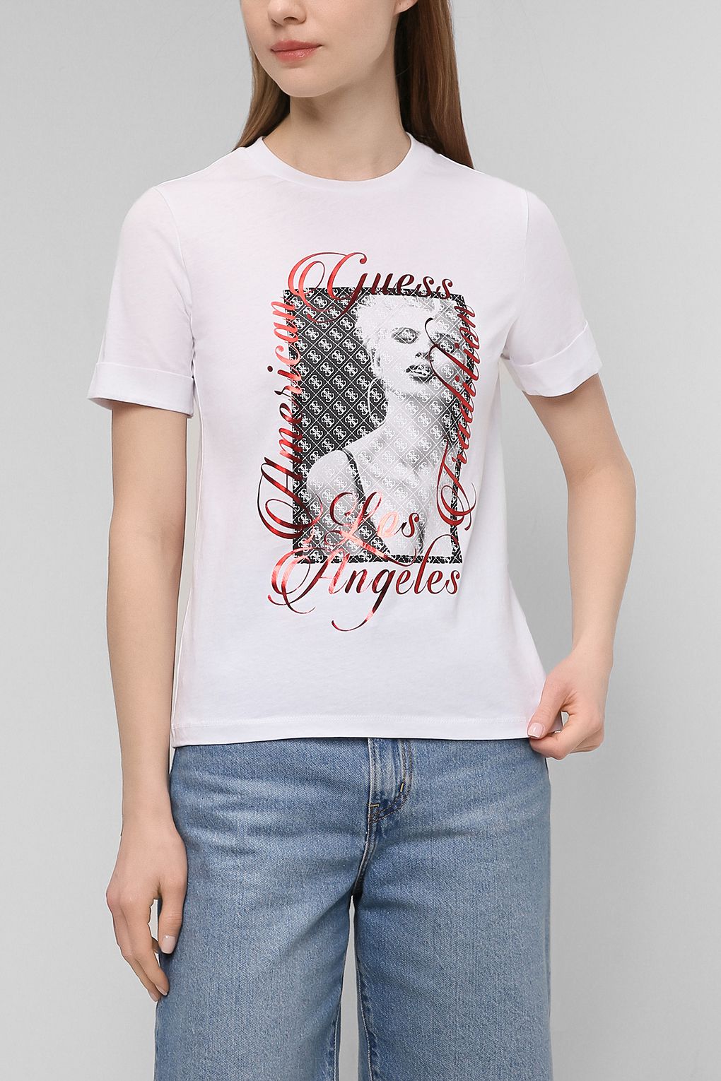 

Футболка женская Guess W2GI50 JA911 белая XS, Белый, W2GI50 JA911
