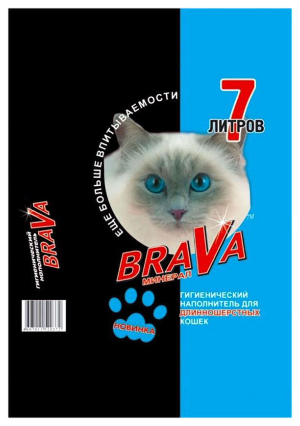 фото Впитывающий наполнитель для кошек brava минеральный, 3.5 кг, 7 л