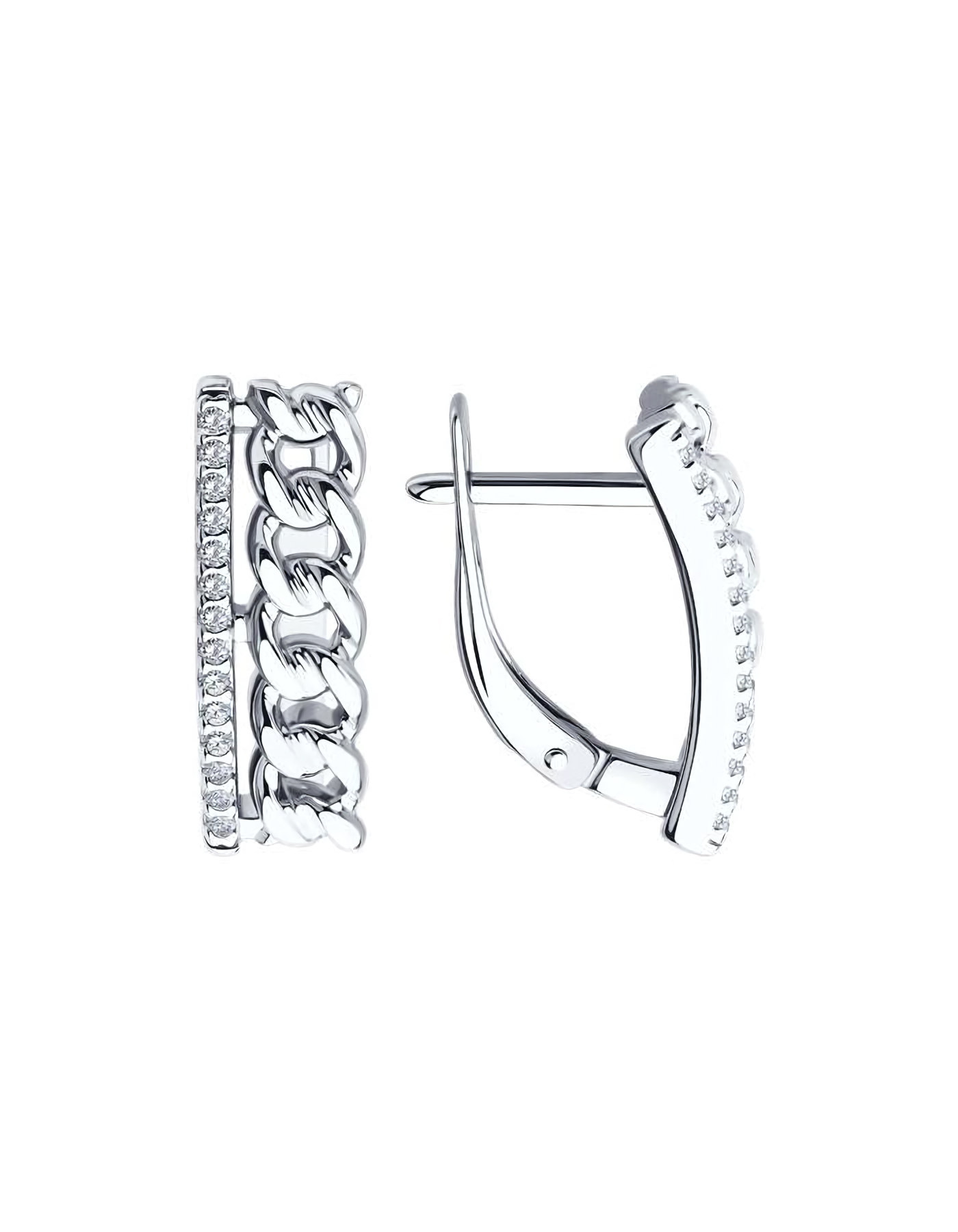 

Серьги из серебра TEO MAORI 894026798, фианит, 894026798