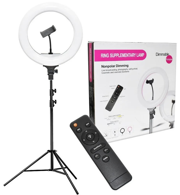 Кольцевая лампа NoBrand Ring Supplementary Lamp 32см черная 272000₽