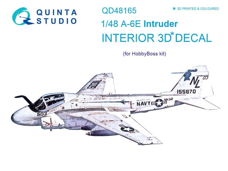 

QD48165 3D Декаль интерьера кабины A-6E Intruder для модели HobbyBoss, Цветной