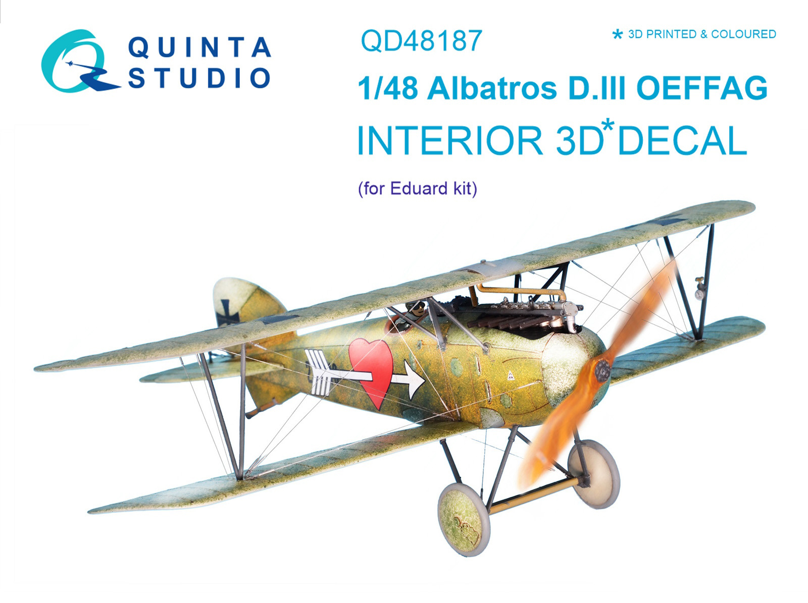 

QD48187 3D Декаль интерьера кабины Albatros D.III OEFFAG для модели Eduard, Цветной
